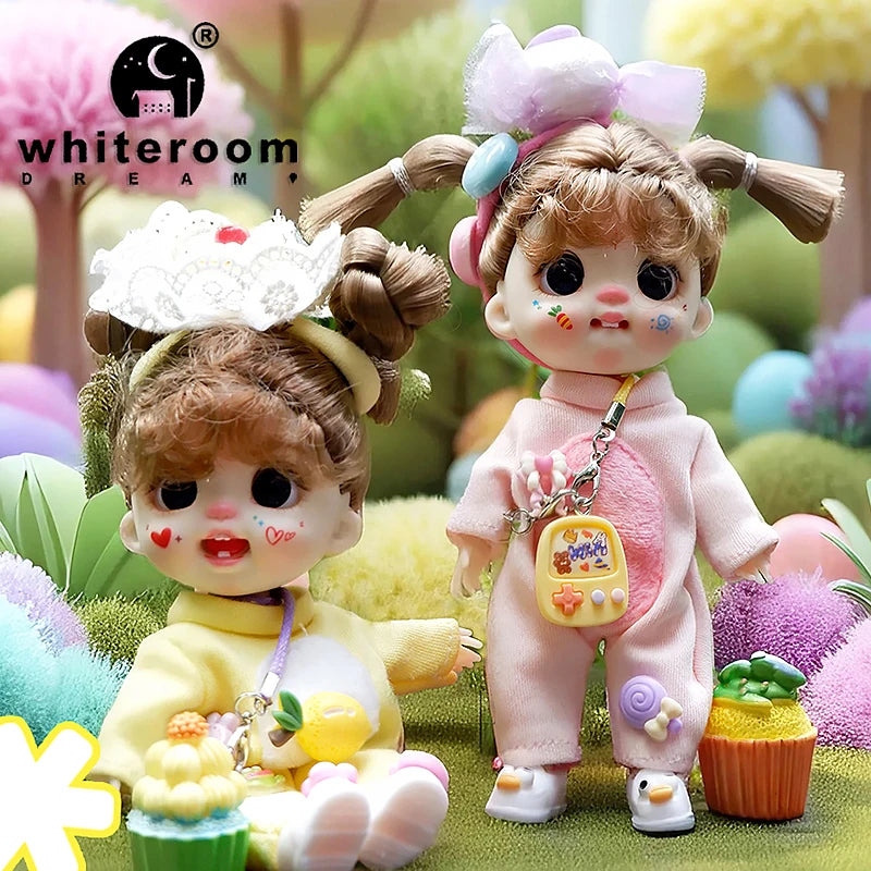 bjd doll Dolls for girls Labbu doll pocket mini blyth girl Doll Barbi cry Baby Rainbow Ball jointed doll Mobile phone Decoration
