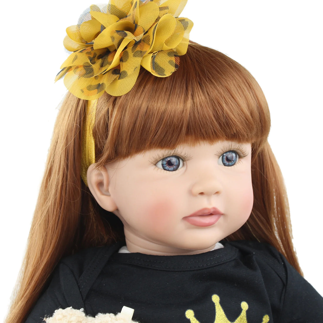 BZDOLL 60 CM 24 Inch Lifelike Reborn Baby Doll Alive Soft Silicone Newborn Princess Toddler Bebe Cute Dress Up Toy Handmade Gift