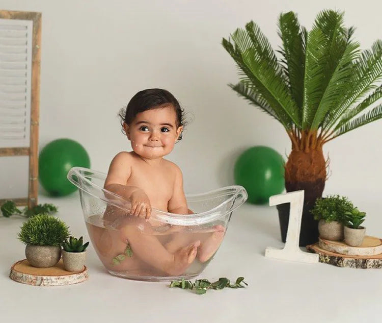 Transparent Small Bathtub 100-day-old Baby Photo Location Bathtub Milk Bath Photo Bath Bucket Children's Photography Accessories
