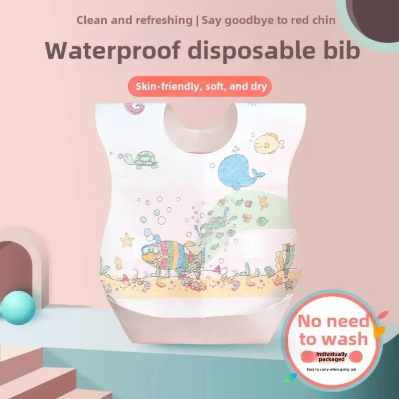 6 Months To 2 Years Disposable Bib for Babies  Newborn Baby Cartoon Stuff Feeding Bibs  Boy Girl Kid Outdoor Items Toddler Bib