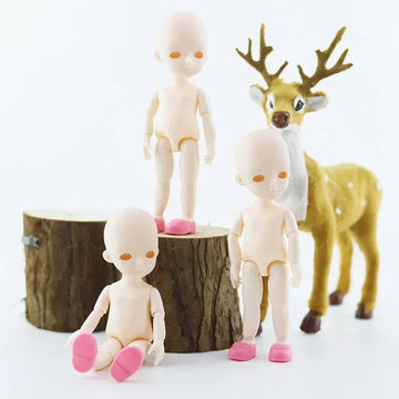16cm BJD Dolls 1/12 13 Movable Joints Naked Baby Body Without Makeup DIY Doll Toy for Girls Gift