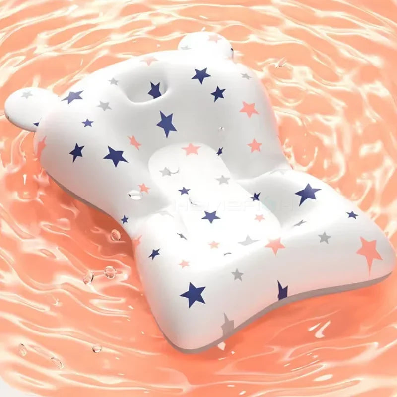 Baby Bath Support Pad Foldable Floating Seat Adjustable Newborn Bathing Cushion Infant Safety Net Hammock
