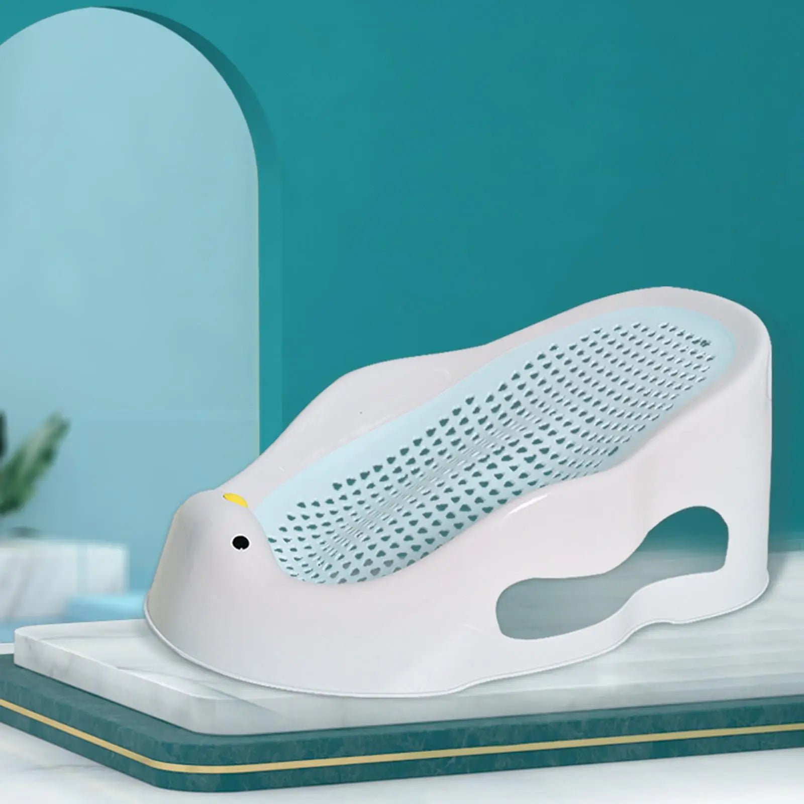 Baby Bath Support Portable Soft Non-Slip Lounger for 0-6 Months Infant blue