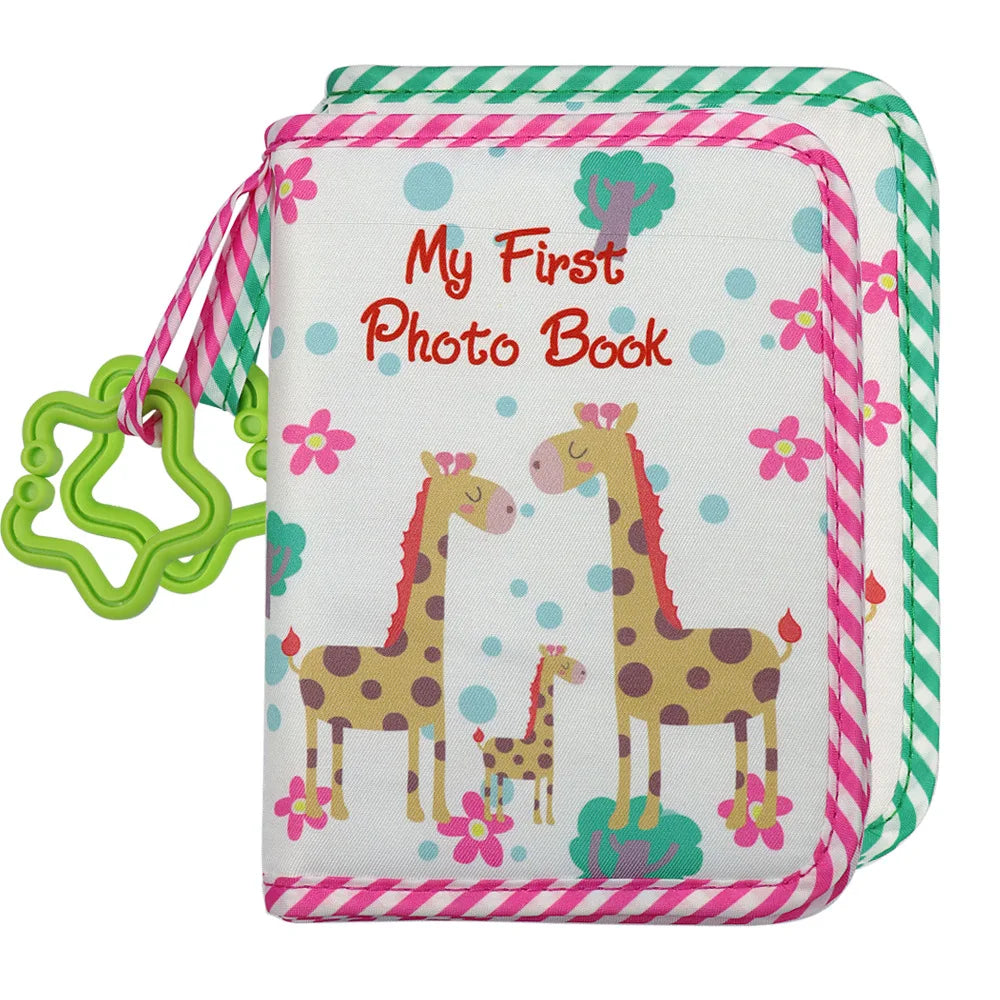 Baby Photo Album First Year Baby Photo Book Growth Babies Albums Shower Guest Diy Giraffe Photography Album with Family record