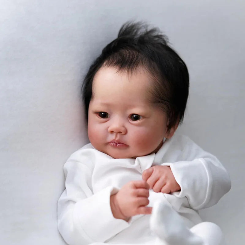 Newborn Baby Lali Doll Kit Lifelike Unassembled DIY Already Painted Doll Parts with Hand Root-Hair
