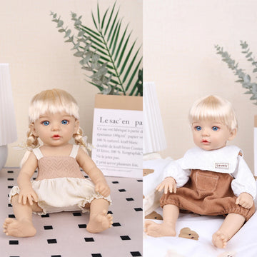12 inch Baby Doll Cute Madeup Doll 3D Bule Eyes Full Vinyl Body Dress Up Fashion Clothes DIY Kids Toys For Girl Gift