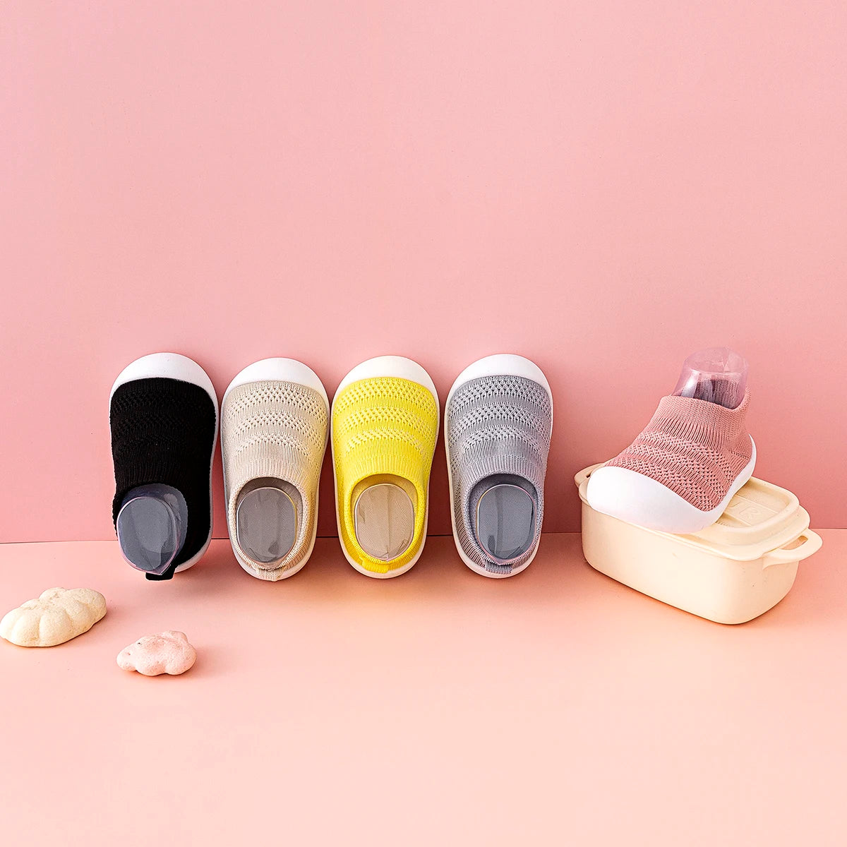 Spring Summer Baby First Walker Mesh Breathable Toddler Shoes Soft Bottom Lightweight Kids Girls Boys Slip-On Casual Sneakers