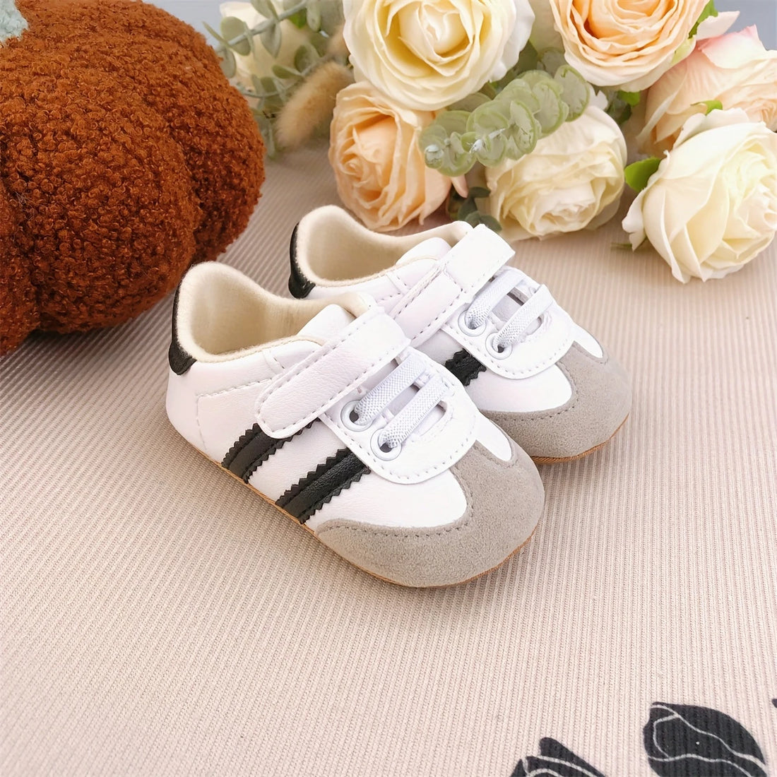 0-18 months baby walking shoes fashionable striped versatile baby sports shoes soft rubber sole comfortable walking shoes