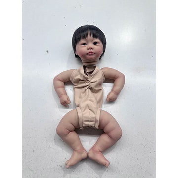 Newborn Baby Lali Doll Kit Lifelike Unassembled DIY Already Painted Doll Parts with Hand Root-Hair
